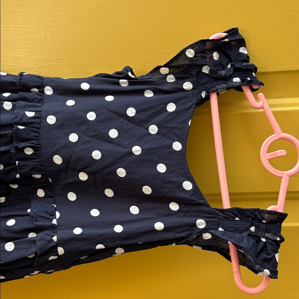 Janie and Jack Navy Polka Dot classic beauty summer Dress - Picture 7 of 7